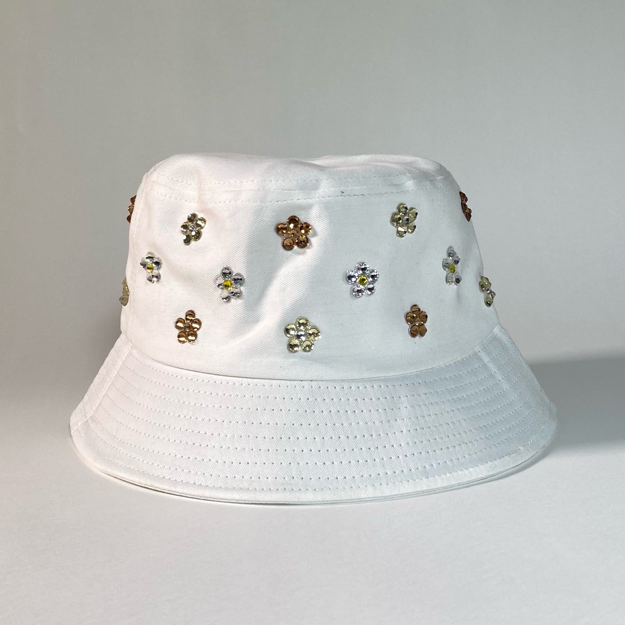 White Flower Bucket Hat