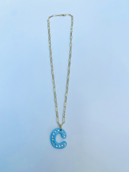 Name Necklace - Baby Blue