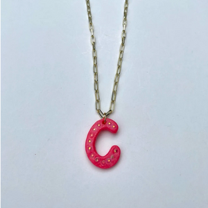 Name Necklace - Hot Pink Sparkles